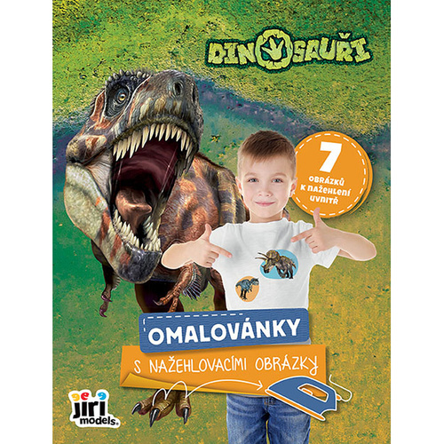 Omalovánky s nažehlovacími obrázky Dinosauři Megaknihy cz