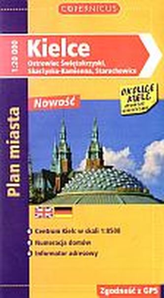 Kielce. Plan miasta. Skala 1:20 000
