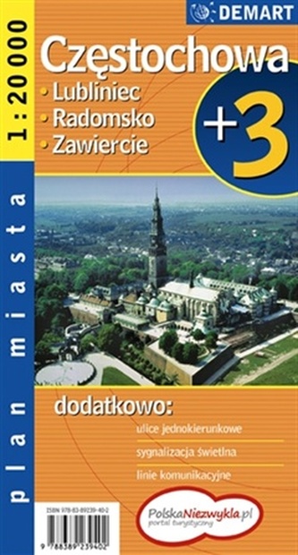 Plan miasta. Częstochowa, Lublin, Radomsko, Zawiercie 1:20 000. Plus3