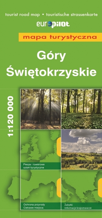 Mapa turystyczna. Góry Świętokrzyskie. Skala 1 : 120 000. Europilot