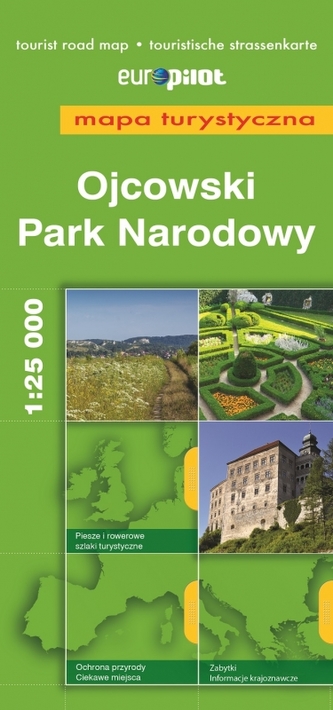 Mapa turystyczna. Ojcowski Park Narodowy. Skala 1 : 25 000. Europilot
