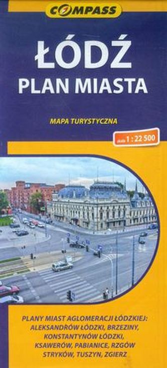 Mapa ścienna. Łódź 1 22 500 Compas