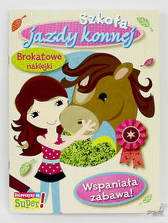 Szkoła jazdy konnej. Brokatowe naklejki