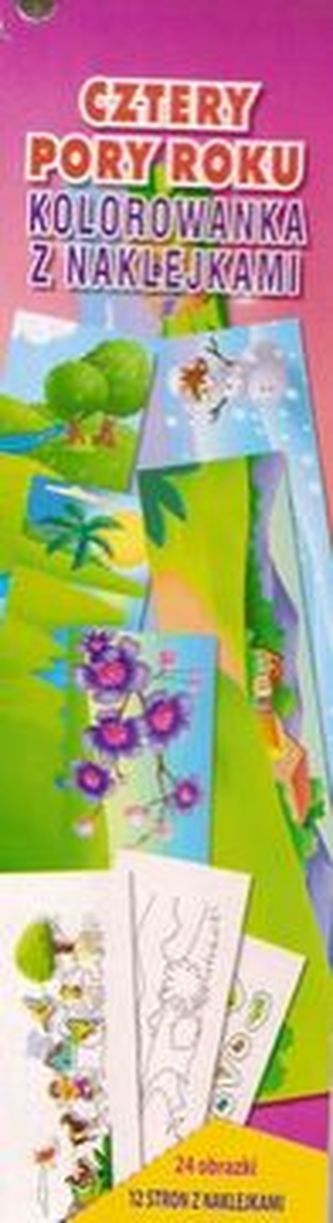 Kolorowanka z naklejkami. Cztery pory roku