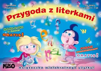 Przygoda z literkami. Naklejki + pisak suchościeralny Przygoda z literkami. Naklejki + pisak suchościeralny