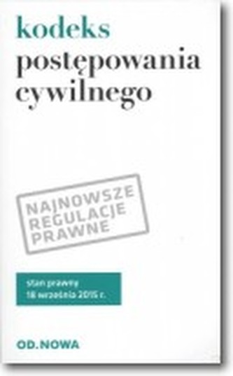 Kodeks postępowania cywilnego 18.09.2015 Kodeks postępowania cywilnego 18.09.2015