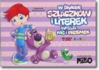 W świecie szlaczków i literek witają Miś i Przemek