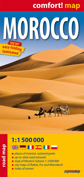 Morocco laminowana mapa samochodowa 1:1 500 000