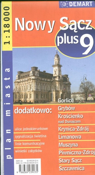 Nowy Sącz plus 9 1:18 00 plan miasta Nowy Sącz plus 9 1:18 00 plan miasta