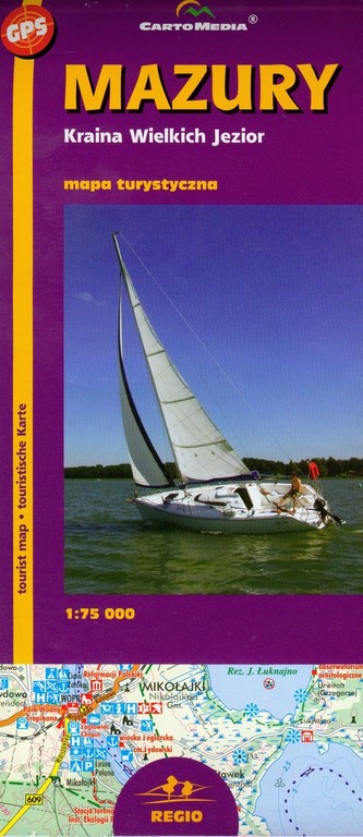 Mazury Kraina Wielkich Jezior Mapa turystyczna