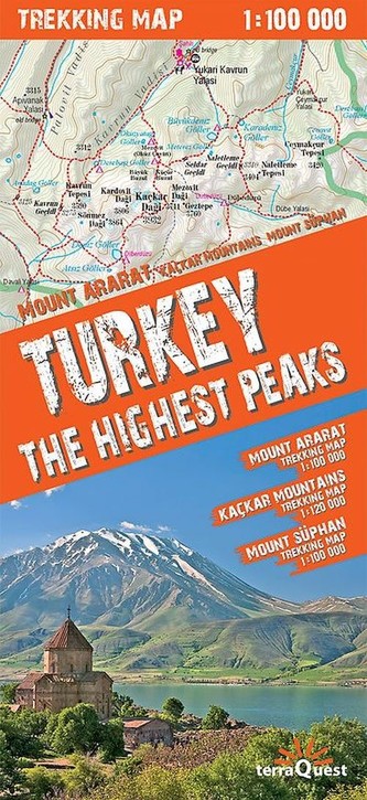 Turkey The Highest Peaks 1:100 000 trekking map