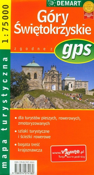 Góry Świętokrzyskie mapa turystyczna