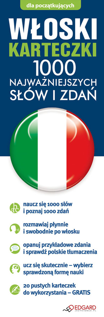 Włoski fiszki 1000 najważniejszych słów i zdań + CD-ROM