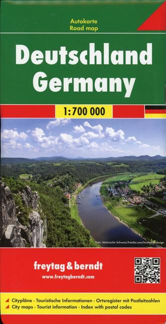 Niemcy mapa drogowa 1:700 000