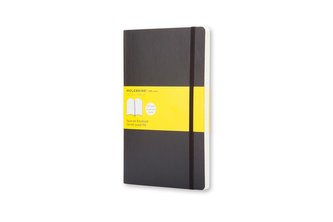 Moleskine: Zápisník měkký čtverečkovaný černý L