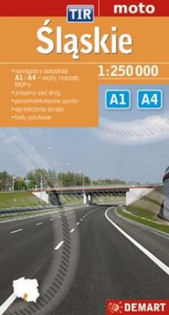 Śląskie TIR mapa samochodowa 1:250 000 Śląskie TIR mapa samochodowa 1:250 000