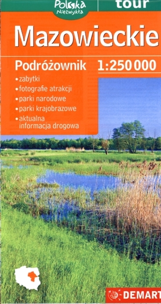 Mazowieckie podróżownik mapa turystyczna