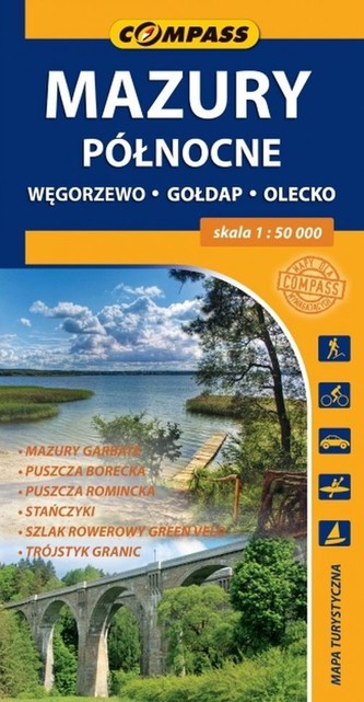 Mazury Północne mapa turystyczna 1:50 000