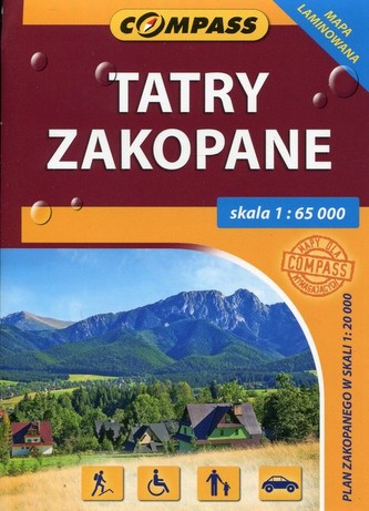 Tatry Zakopane mapa turystyczna 1:65 000