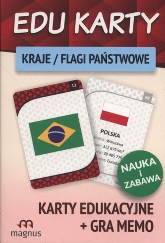 Edu karty Kraje flagi państwowe + gra memo