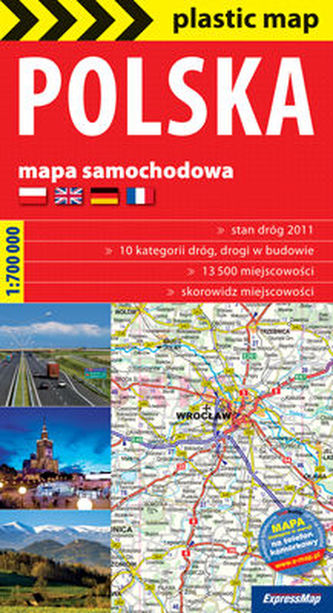 Polska. Mapa samochodowa 1:700 000
