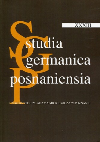 Studia Germanica Posnaniensia XXXIII Studia Germanica Posnaniensia XXXIII