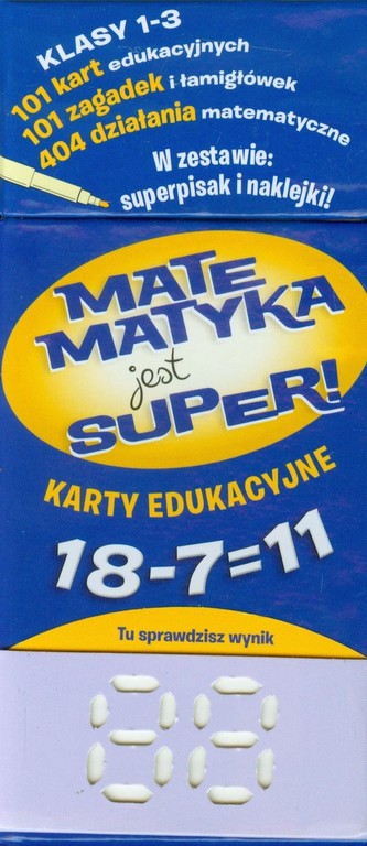 Matematyka jest super Odejmowanie Karty edukacyjne Matematyka jest super Odejmowanie Karty edukacyjne