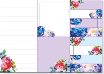 Karteczki indeksujące Hortensje