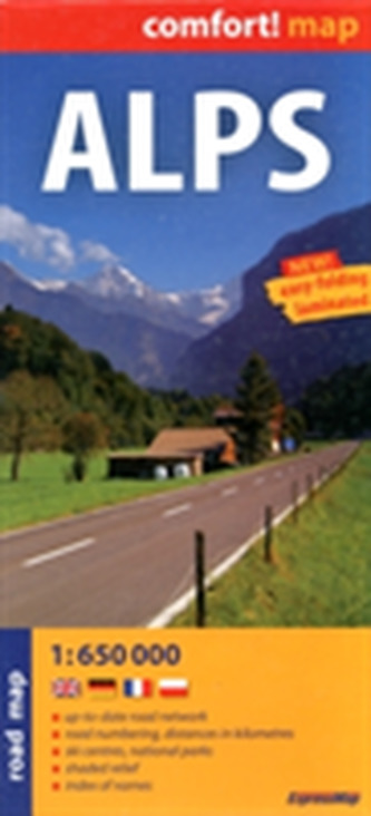 Mapa - Alps.  mapa samochodowa 1:650 000