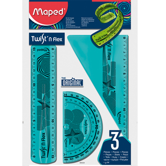 Zestaw geometryczny 15 cm niełamliwy TWIST N FLEX Maped Zestaw geometryczny 15 cm niełamliwy TWIST N FLEX Maped