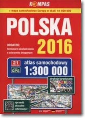 Atlas samochodowy Polska 2017 1:300 000