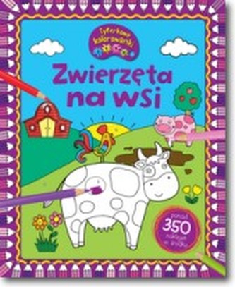 Cyferkowe kolorowanki. Zwierzęta na wsi