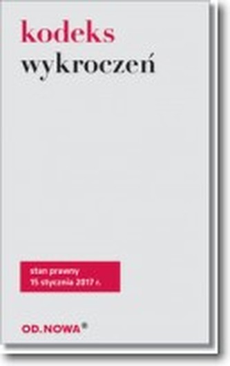 Kodek wykroczeń st. pr. 01.2017