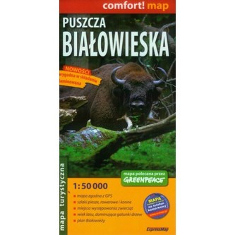 Mapa turystyczna. Puszcza Białowieska 1:50 000 laminowana
