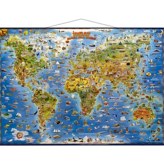 Świat mapa ścienna dla dzieci