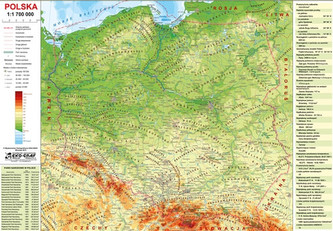 Mapa ścienna Polska A2 Eko w pudełku
