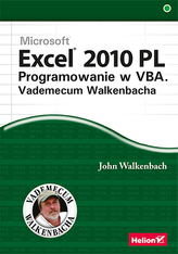 EXCEL 2010 PL PROGRAMOWANIE W VBA VADEMECUM WALKENBACHA