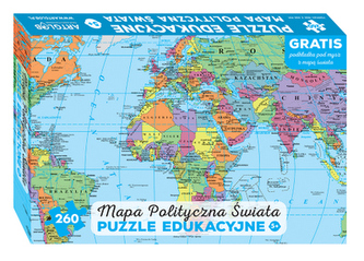 PUZZLE 260 MAPA POLITYCZNA ŚWIATA