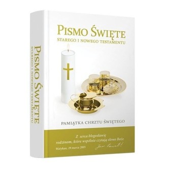 PISMO ŚWIĘTE STAREGO I NOWEGO TESTAMENTU PAMIĄTKA CHRZTU ŚWIĘTEGO