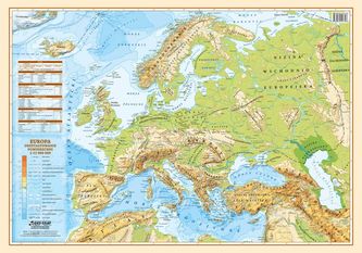 MAPA EUROPA POLITYCZNO FIZYCZNA PODKŁADKA NA BIURKO