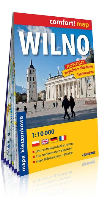 Wilno laminowany kieszonkowy plan miasta 1:10 000 Wilno laminowany kieszonkowy plan miasta 1:10 000