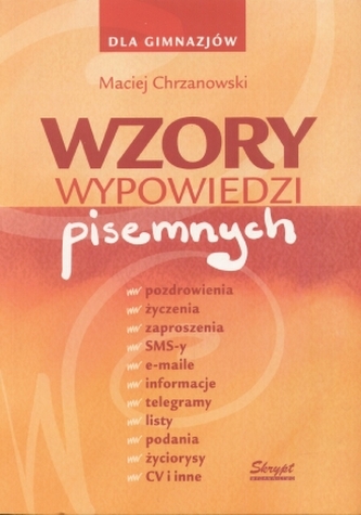 Wzory wypowiedzi pisemnych