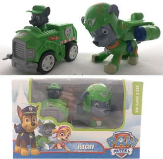 Psi Patrol Figurka z autkiem + Powietrzny Rocky Psi Patrol Figurka z autkiem + Powietrzny Rocky