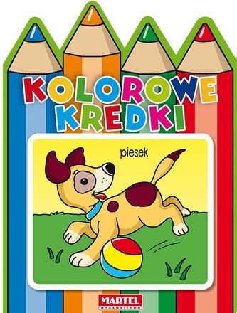 Kolorowe kredki. Piesek Kolorowe kredki. Piesek