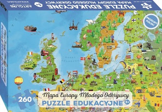 PUZZLE EUROPA MŁODEGO ODKRYWCY DLA DZIECI