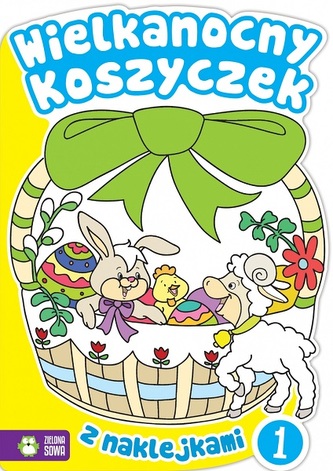 Wielkanocny koszyczek z naklejkami 1