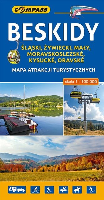 Mapa atrakcji tur. - Beskidy 1:100 000 Mapa atrakcji tur. - Beskidy 1:100 000
