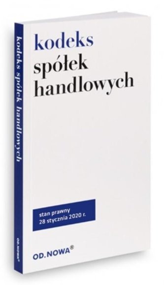 Kodeks spółek handlowych 28.01.2020