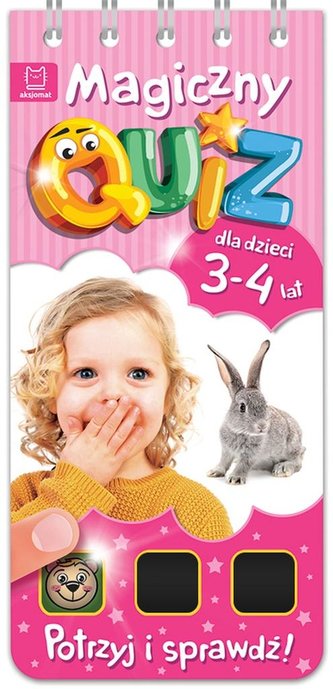 Magiczny quiz dla dzieci 3-4 lata. Różowy
