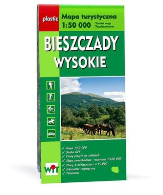 Mapa turystyczna Bieszczady Wysokie 1:50 000 WiT Mapa turystyczna Bieszczady Wysokie 1:50 000 WiT